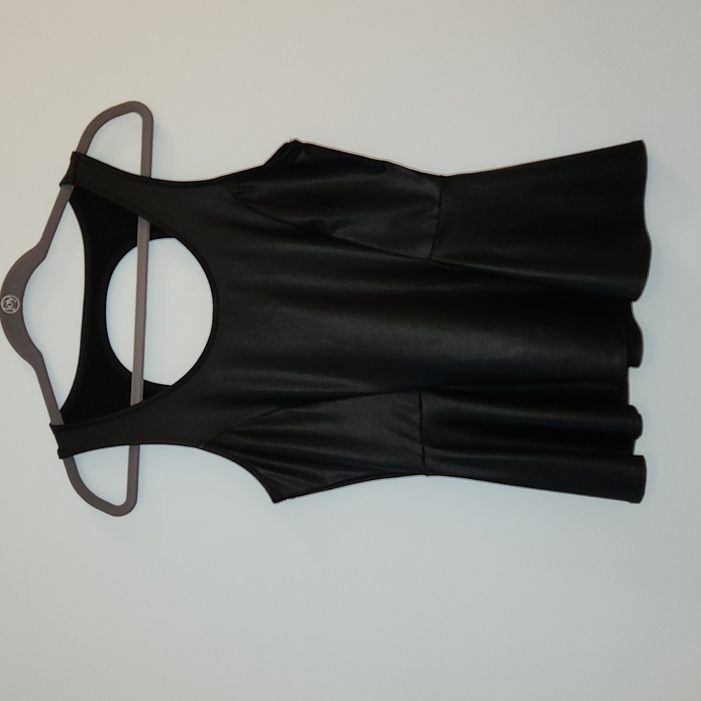 Kirra Faux Leather Peplum Top